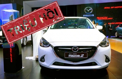 Triệu hồi hơn 4.800 chiếc Mazda2 tại Việt Nam