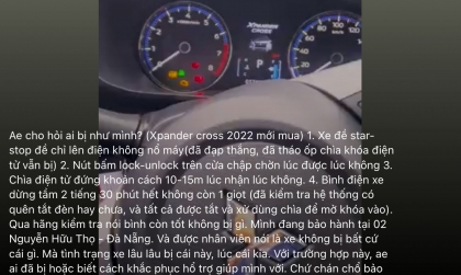 Mitsubishi Xpander Cross điện chập chờn dù hãng báo ắc-quy vẫn tốt