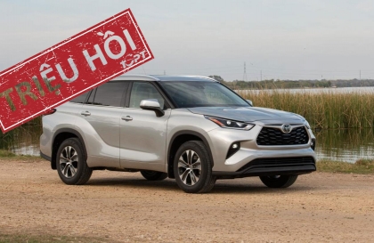Triệu hồi Toyota Highlander do cản trước có thể rơi khỏi xe