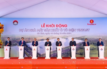VinFast chính thưc khởi công nhà máy ô tô điện tại Hà Tĩnh