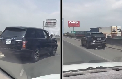 Clip TNGT: Đóng vào đuýt Hyundai Tucson, Range Rover bẹp đầu không tưởng