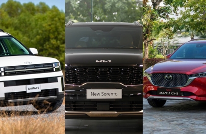Lựa chọn nào ở phân khúc crossover trên 1 tỷ đồng: KIA Sorento có cạnh tranh được với Hyundai Santa Fe và Mazda CX-8?