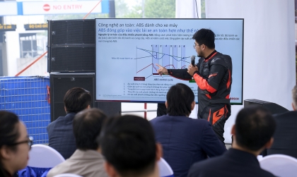 Quỹ Phòng chống Chấn thương Châu Á tổ chức mô phỏng công nghệ ABS cho xe máy