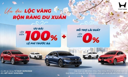 Honda Civic e:HEV RS được hỗ trợ 100% lệ phí trước bạ trong tháng 3/2026